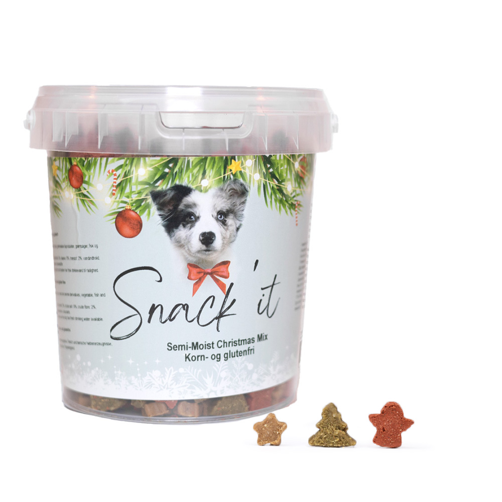 Snack'it Semi-Moist Christmas Mix 500 g – bløde julegodbidder til hunde