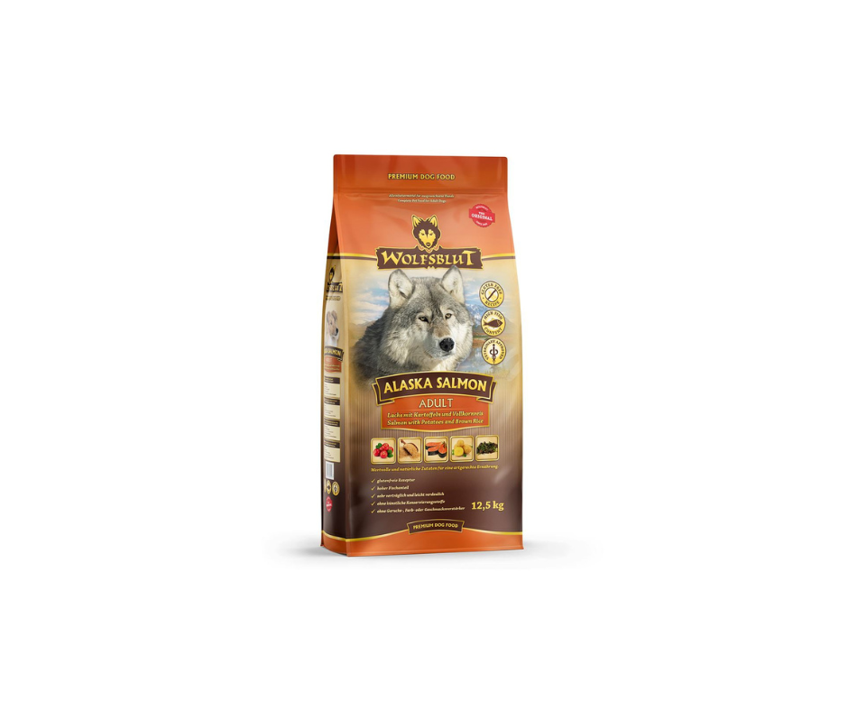 WOLFSBLUT Alaska Salmon Adult – Laks og superfoods til din hunds sundhed