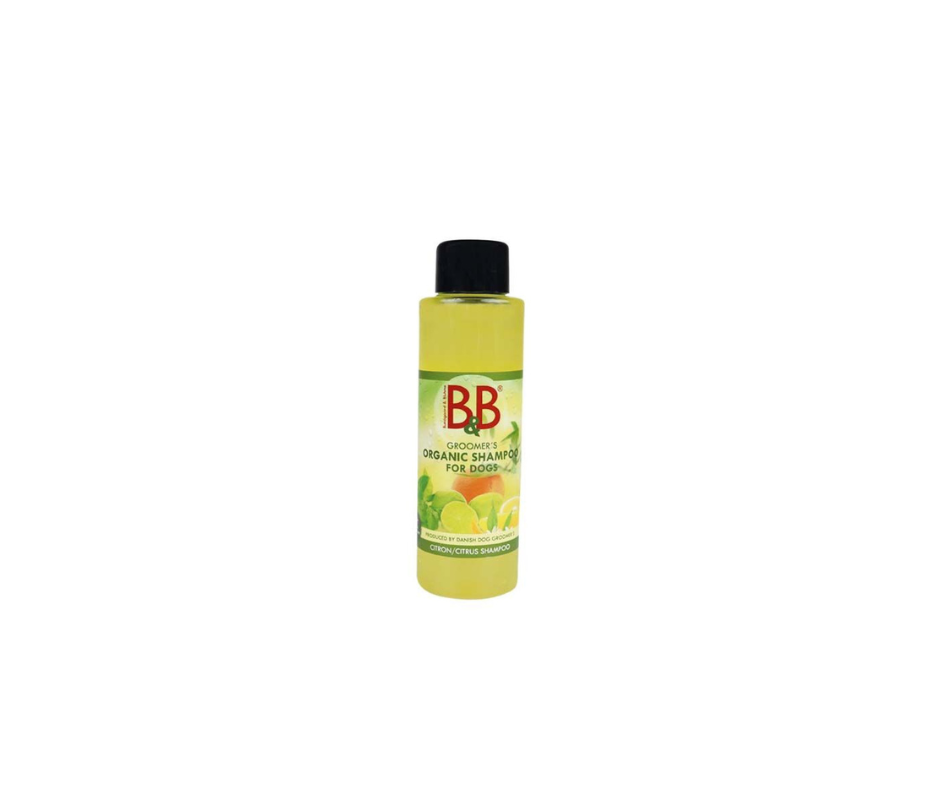 B&B Økologisk Citrus Shampoo til hunde – Naturlig friskhed i 100, 250 og 750 ml
