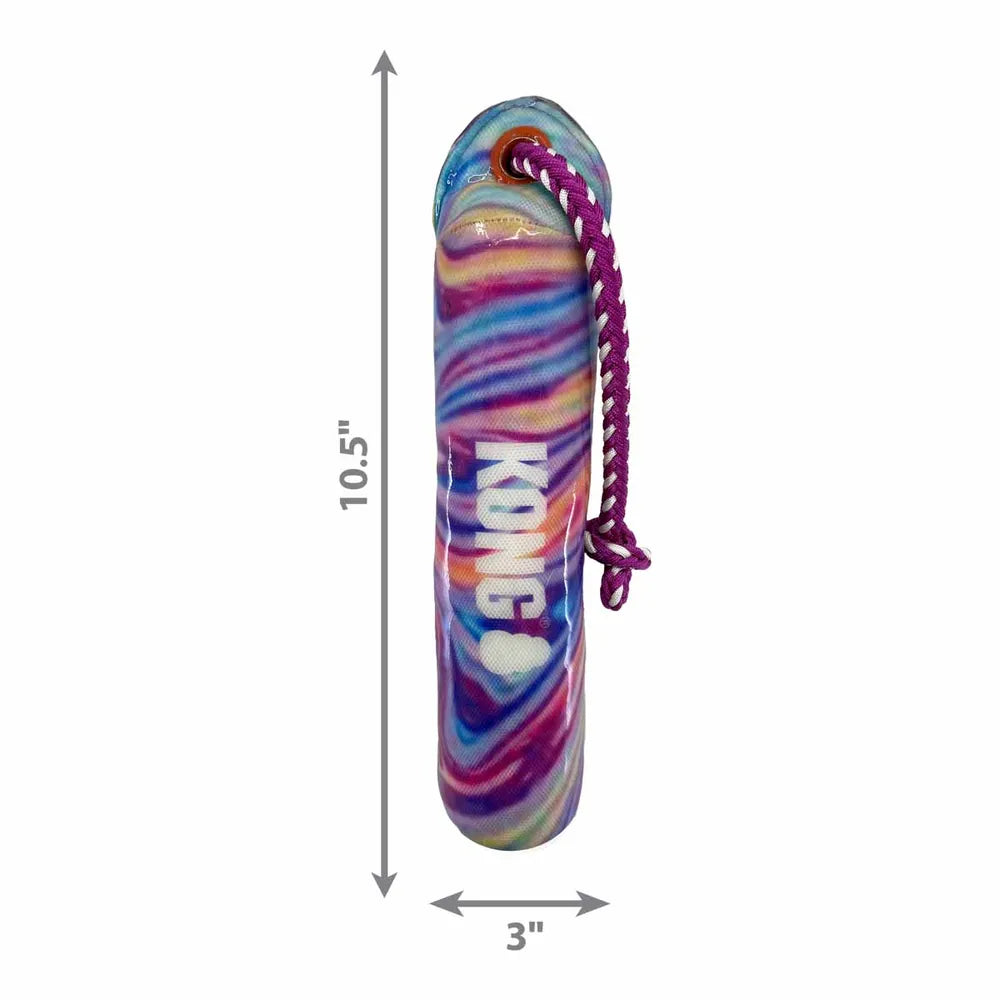 KONG Wild Shieldz Training Dummy Swirl S/M – flydende apporteringslegetøj til hunde