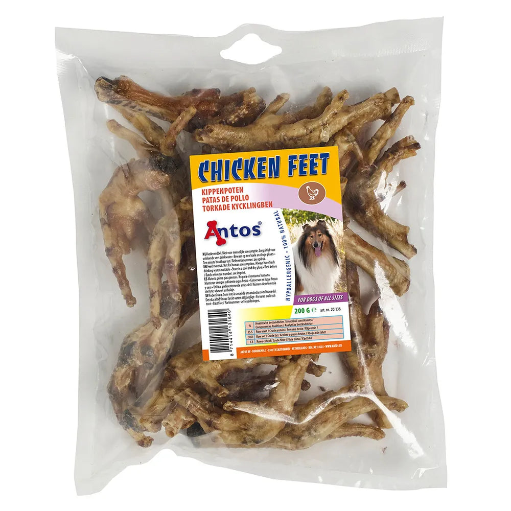 Tørrede kyllingefødder 200 g – sprød naturlig hundesnack