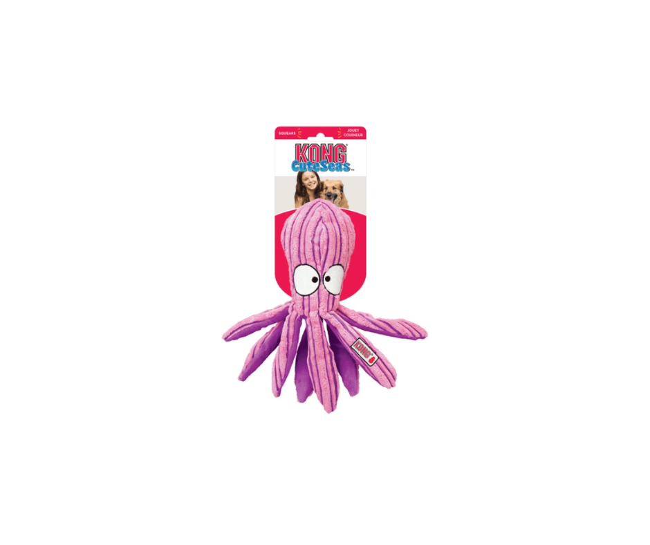 KONG CuteSeas Octopus – Blødt & Sjovt Plysdyr i S & L