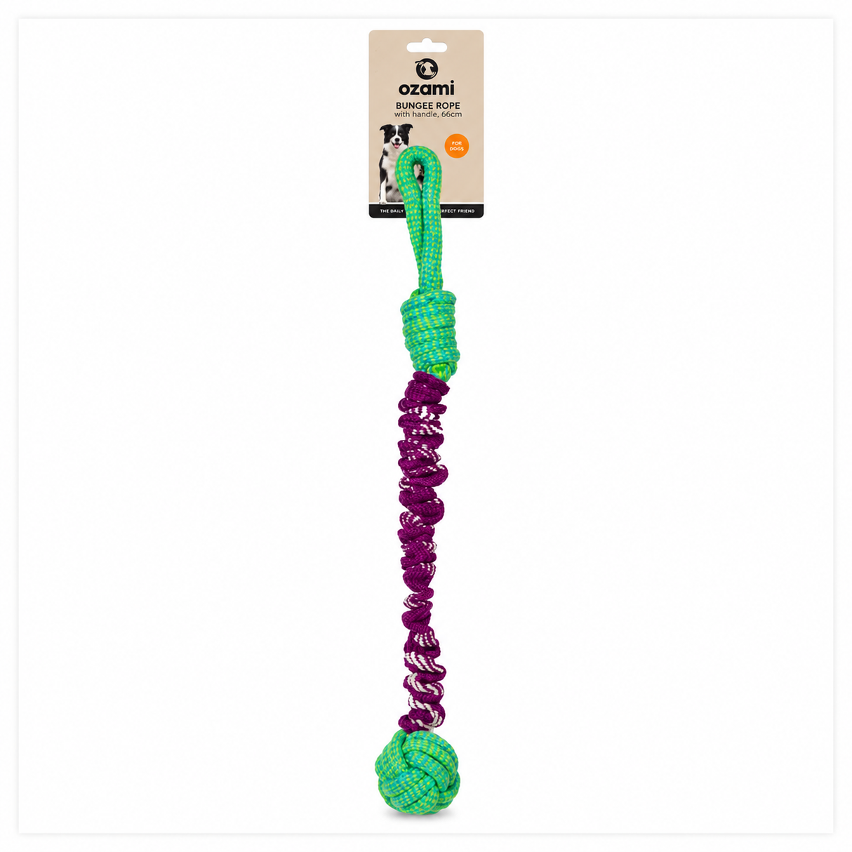 Ozami Bungee Rope With Handle 66 cm – sjov og aktiv trækleg for dig og din hund