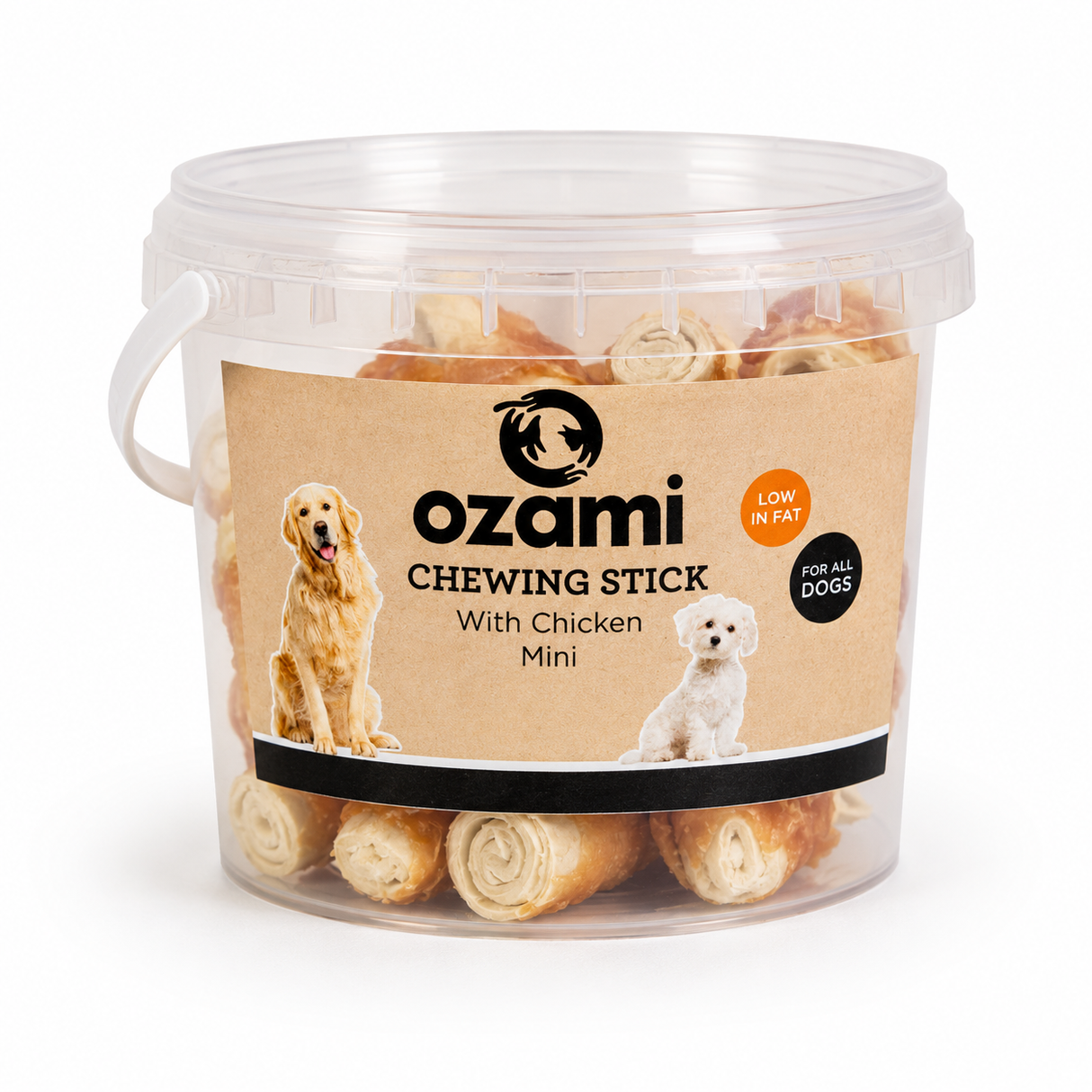 Ozami tyggepinde 6 cm – vælg mellem kylling, and eller lam (300 g)