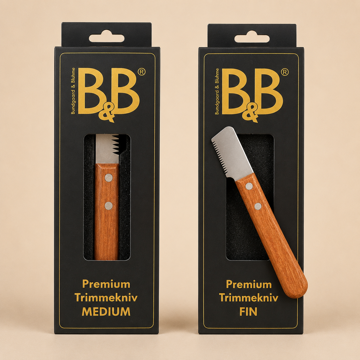 B&B Premium Trimmekniv – vælg Fin eller Medium/Grov
