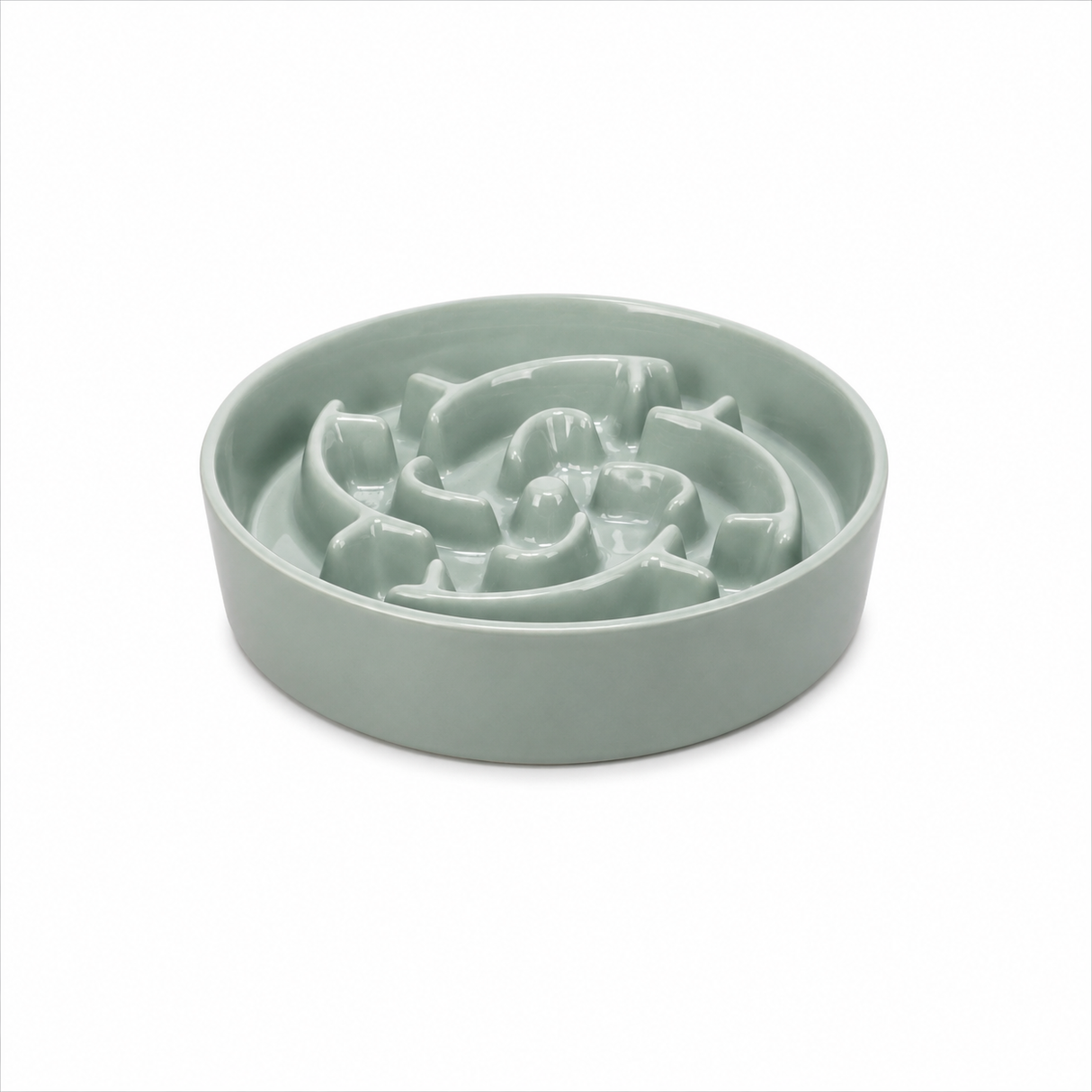 Slow Feeder Cena keramikskål 640 ml – vælg mellem sand og mintgrøn