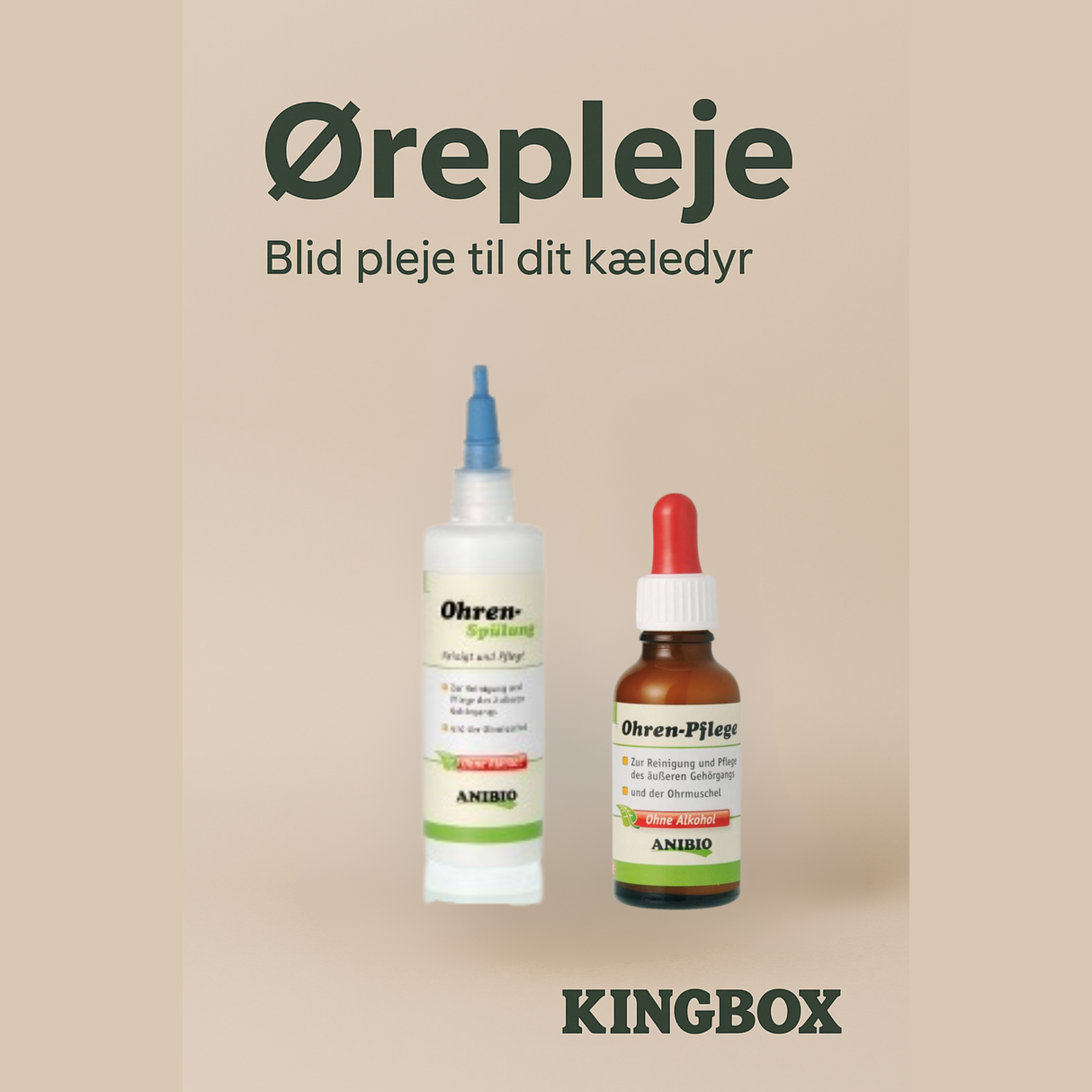 Anibio Øreplejesæt – Naturlig rens og skånsom pleje til hundens ører