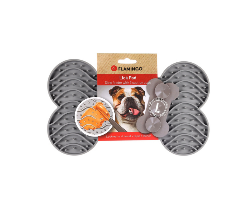 LICK PAD YUMMEE Silicone Bone – slikkemåtte med sugekopper i 3 størrelser