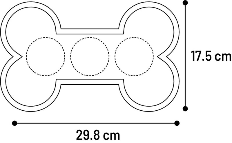 LICK PAD YUMMEE Silicone Bone – slikkemåtte med sugekopper i 3 størrelser