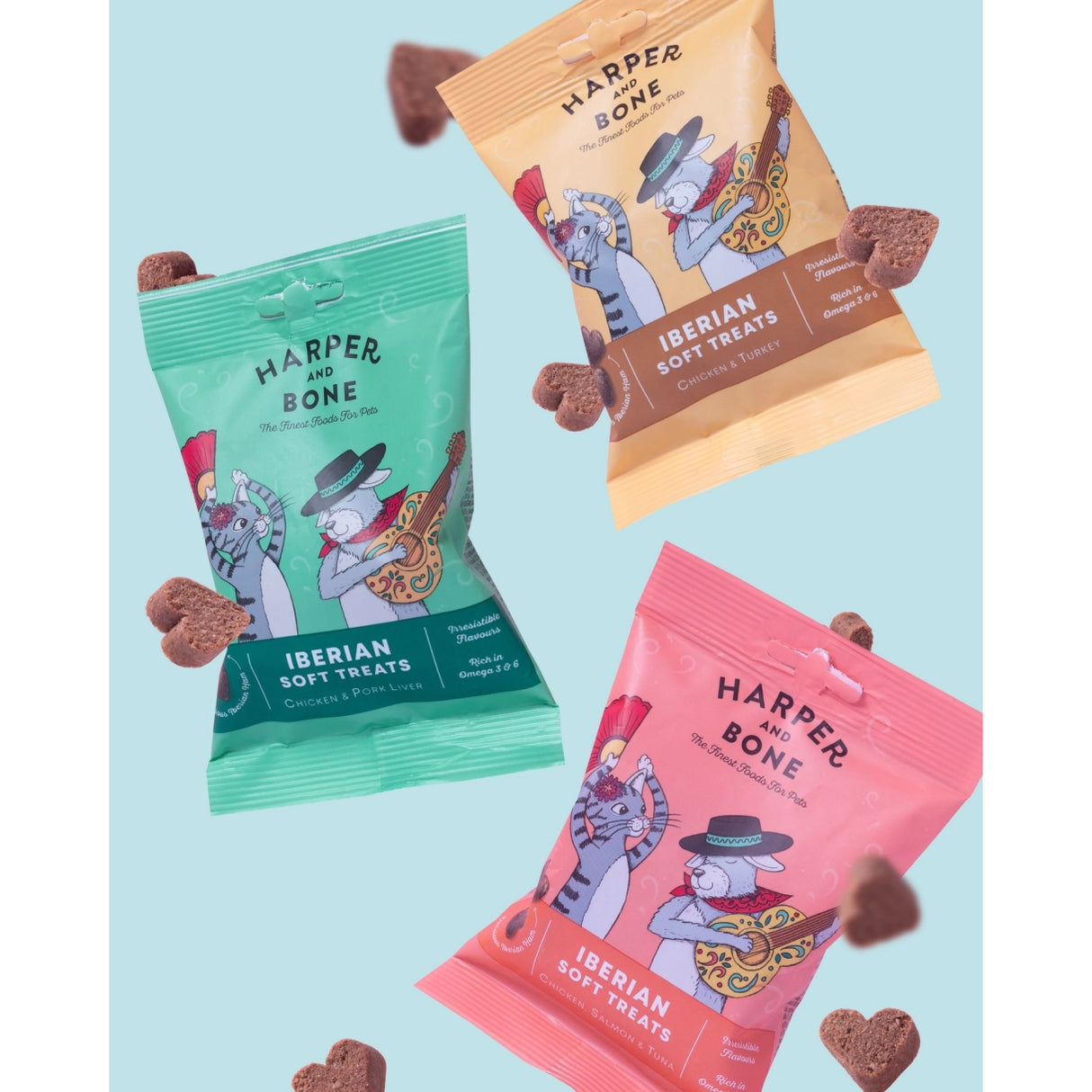 Harper & Bone Iberico Softies 90 g – bløde godbidder i 4 varianter
