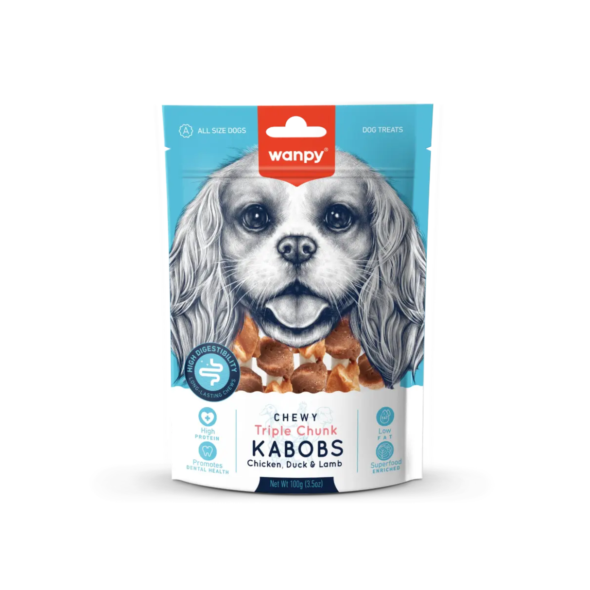 Wanpy Dog Snacks – Bløde tygge- og belønningssnacks (3 varianter)