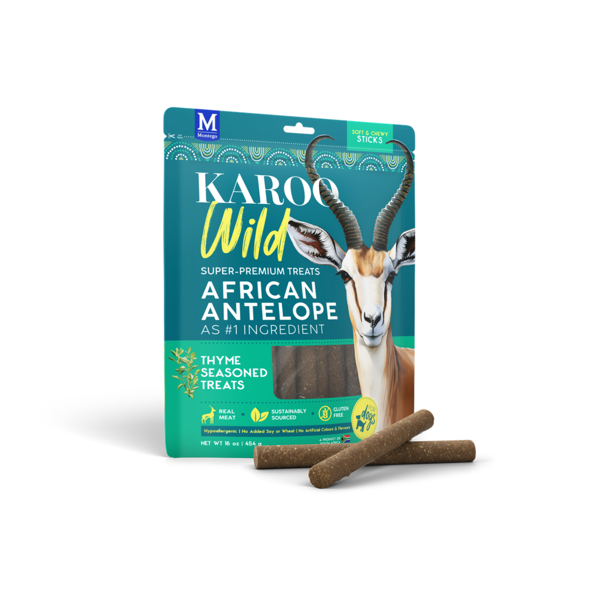 KAROO Wild Sticks – Antilope-godbidder med Oregano, Rosmarin eller Timian (454 g)