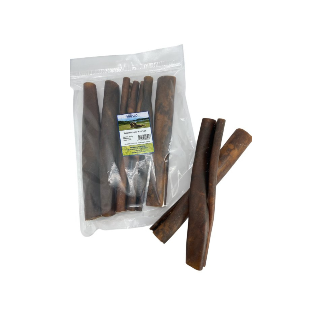 Whesco Kamelskindsruller 25 cm – 5 stk. | 100% Naturlig Tyggetid