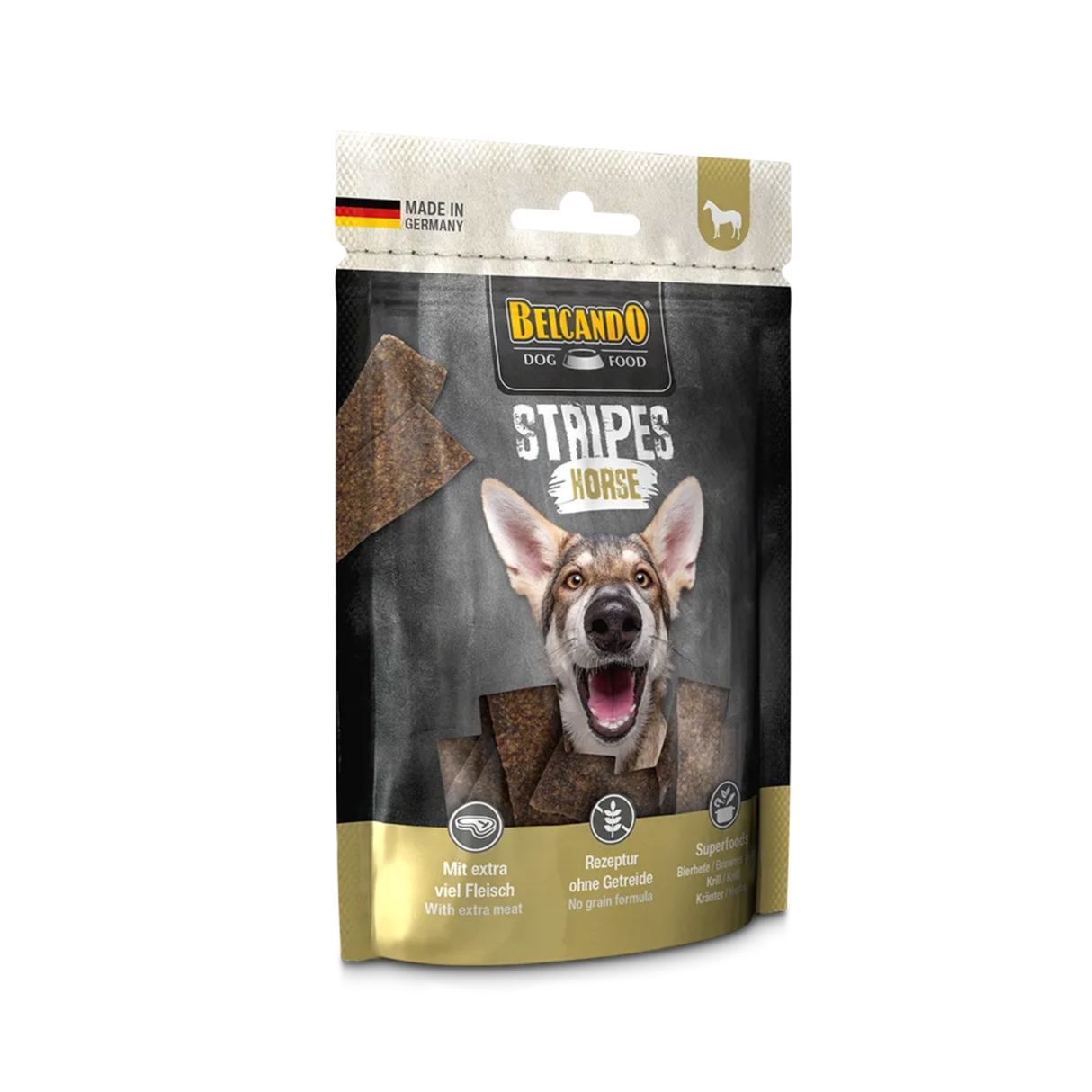 Belcando Stripes Horse 70 g – Kornfri Hestestrips med Superfoods