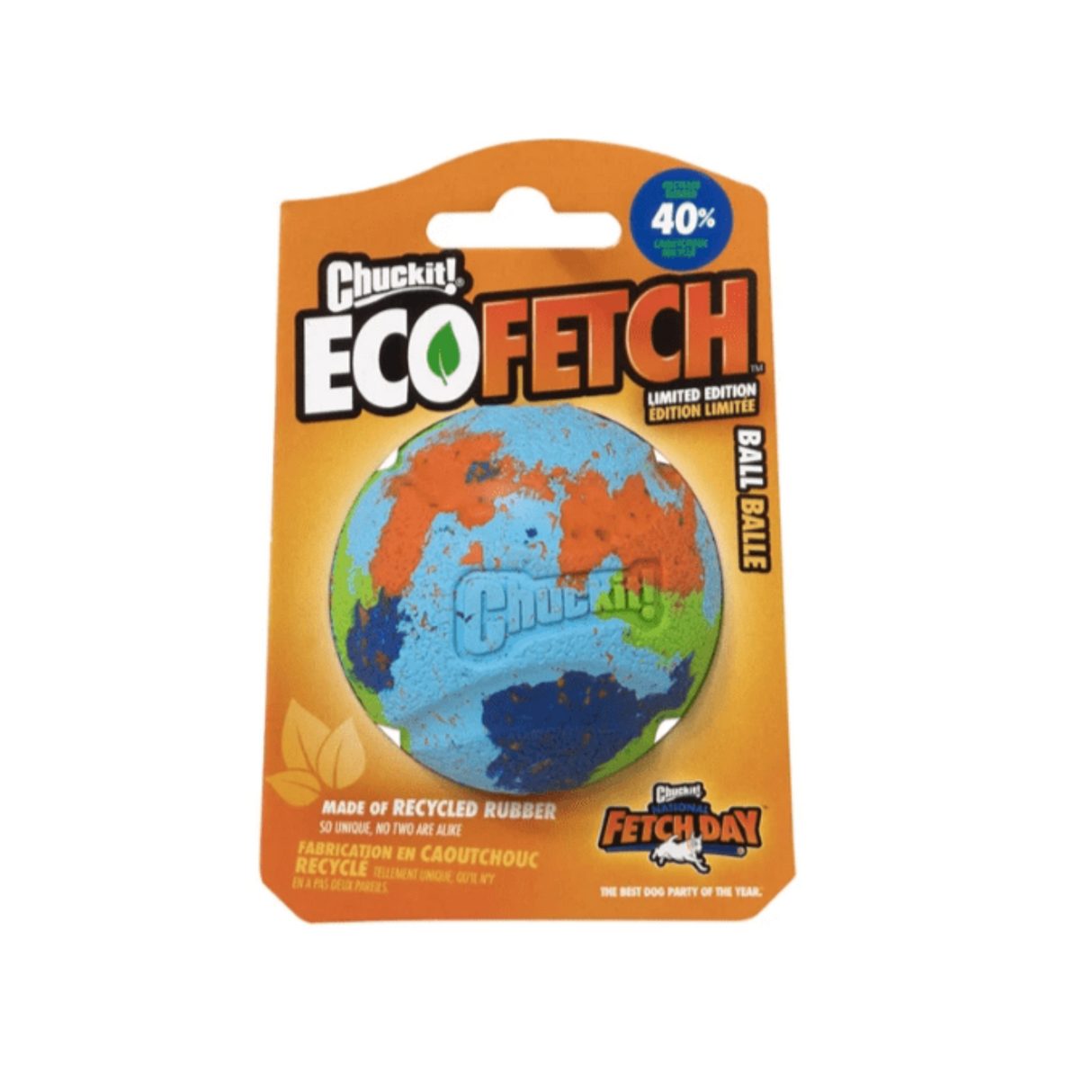 Chuckit! Eco Fetch Ball – Limited edition bold i genbrugsgummi og kork