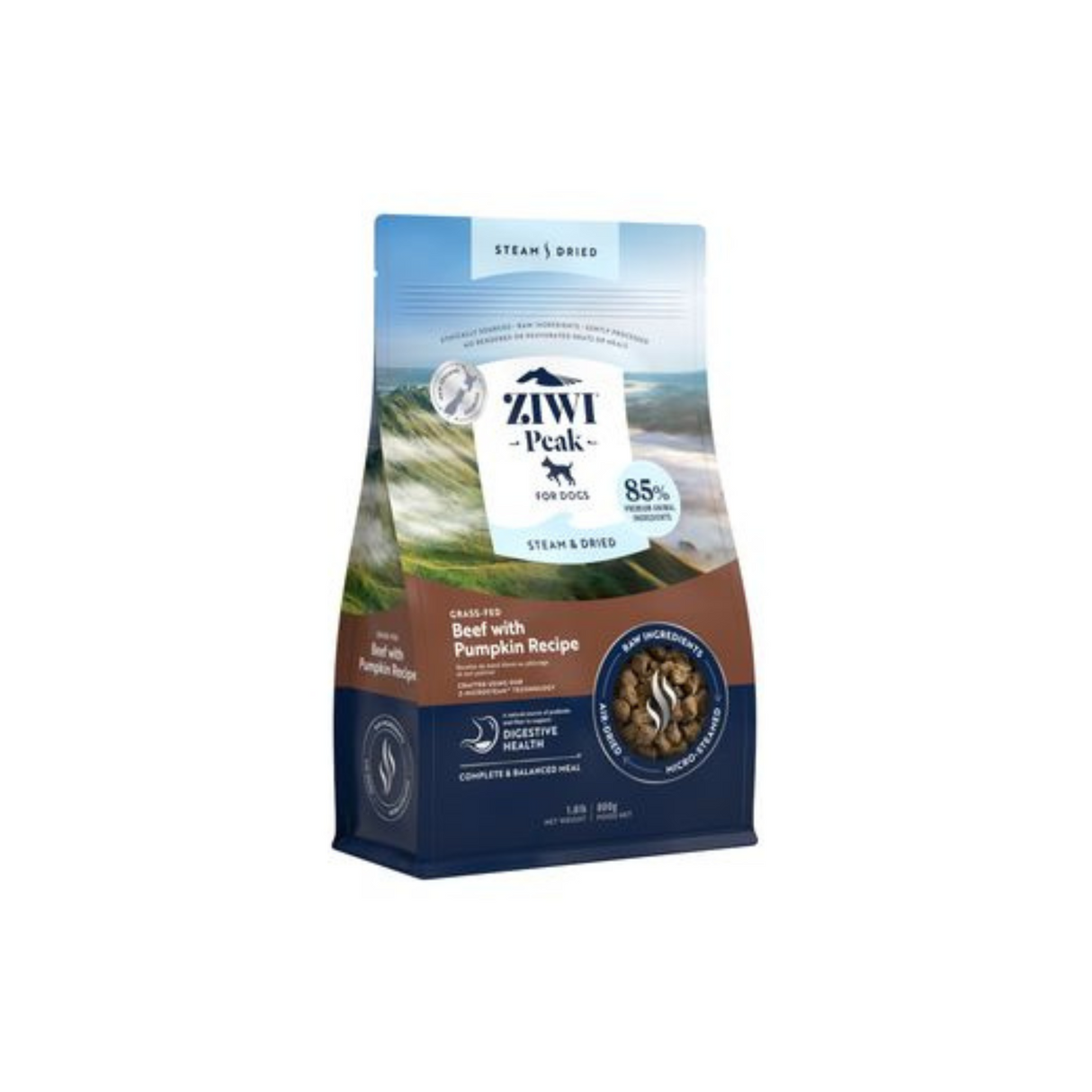 ZiwiPeak Steam & Dried Dog – Ekstraordinær kvalitet fra New Zealand (800 g)