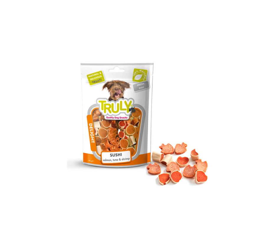 Truly Dog Sushi 90g/400g – Naturlige og velsmagende godbidder til hunde
