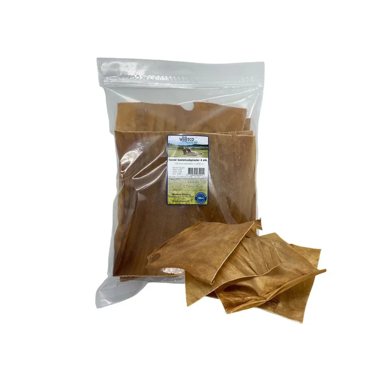 Whesco Hestehovedhudsplader – 4 stk. | 100 % Naturlig Hest