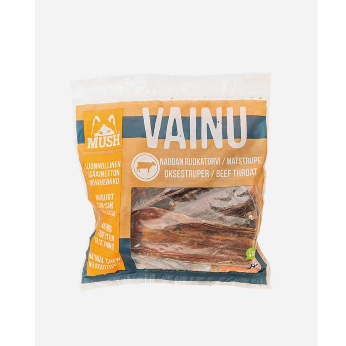 MUSH VAINU Oksestrube 220 g – Naturlig & Proteinrig Tyggeglæde