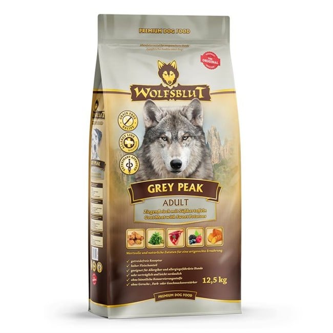 WOLFSBLUT Grey Peak Adult – Naturligt fuldfoder med ged og hest