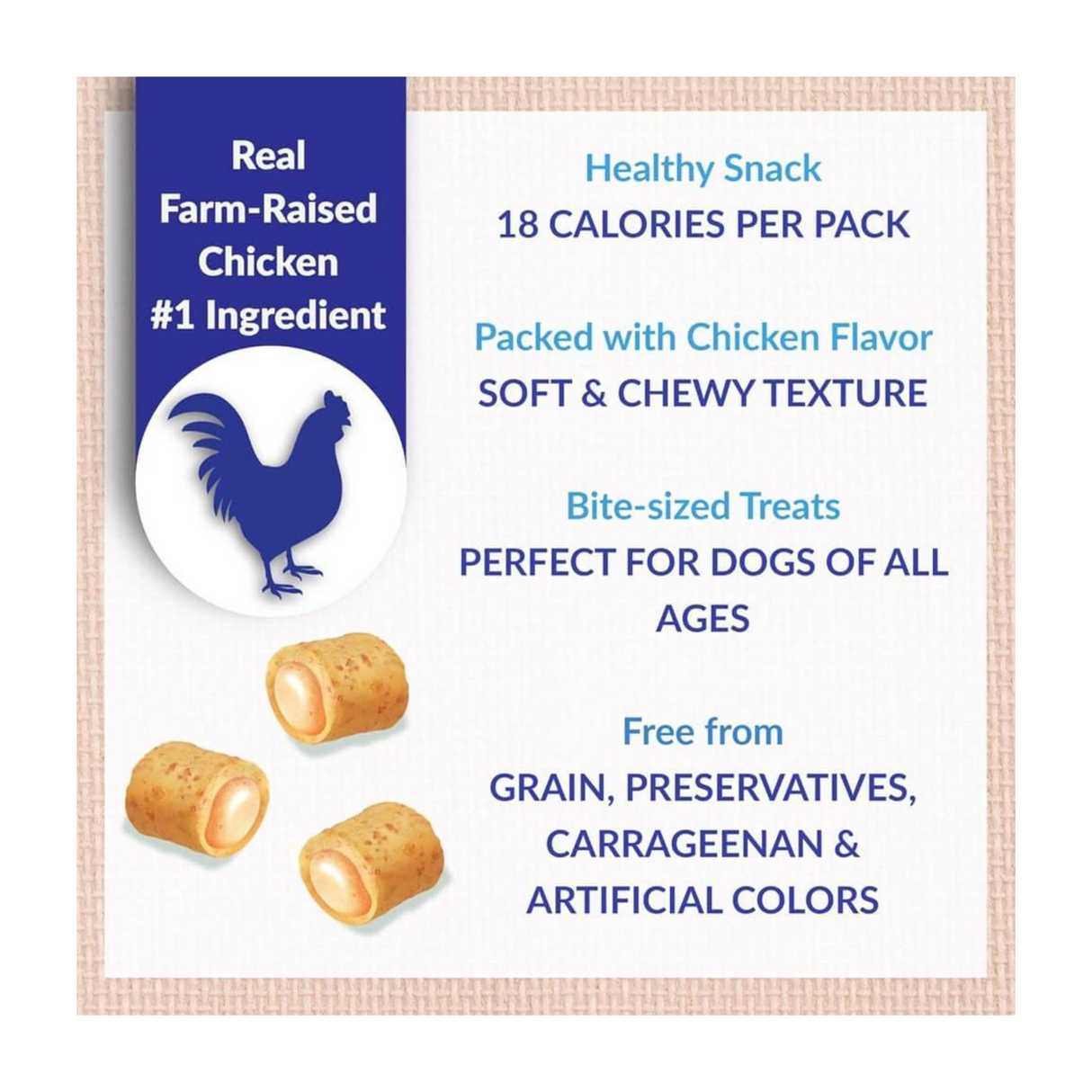 Bløde Churu Fun Bites med kylling og ost – uimodståelige snacks til hunde