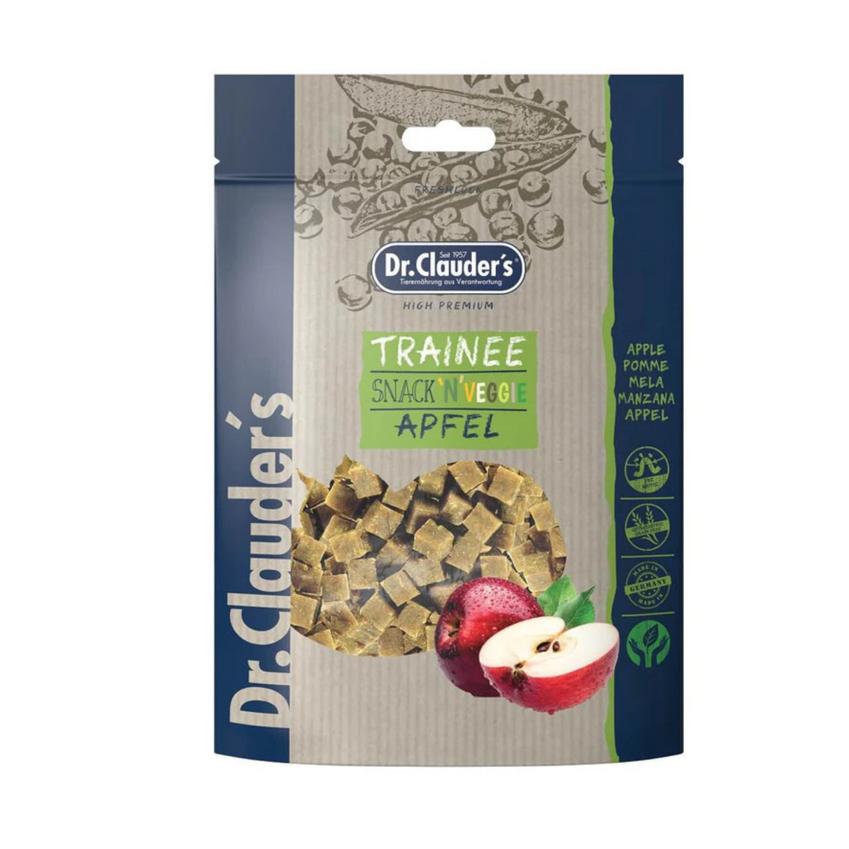 Dr. Clauder's Trainee Dog Snack (insekt, æble eller græskar/sød kartoffel) – allergivenlige godbidder uden klassisk kød