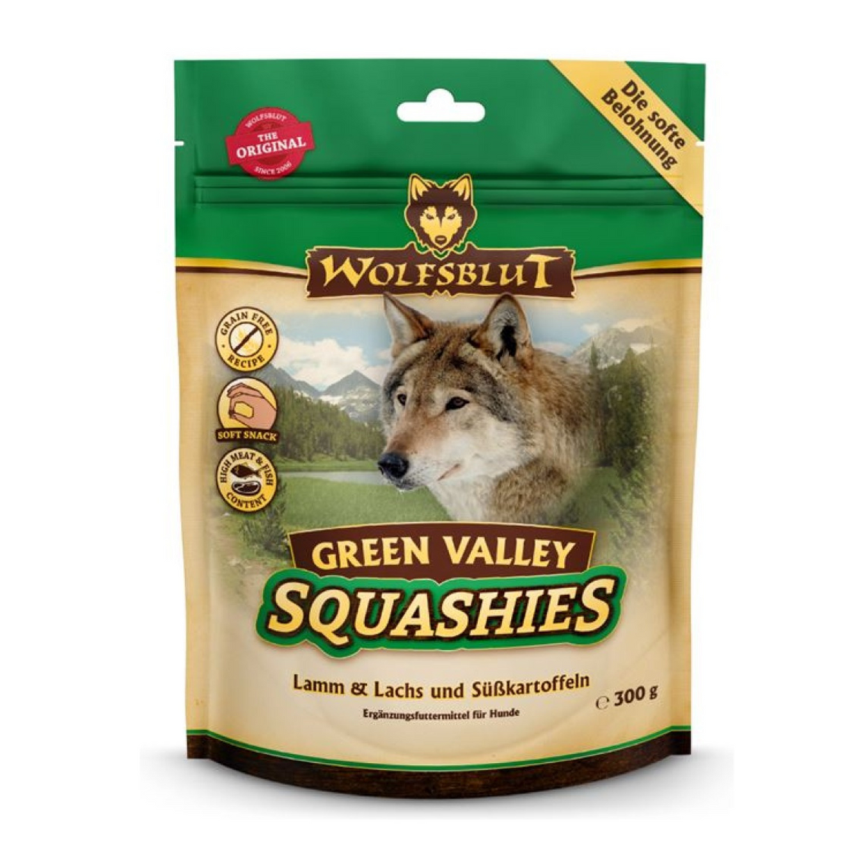 Wolfsblut Squashies 300 g – Bløde godbidder i 2 varianter (Lam/Laks & Rensdyr/Hest)