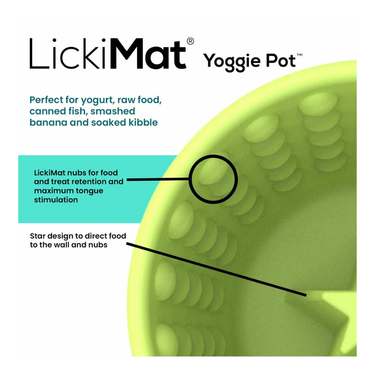 LickiMat Yoggie Pot – langsom fodring og sjov i fire farver
