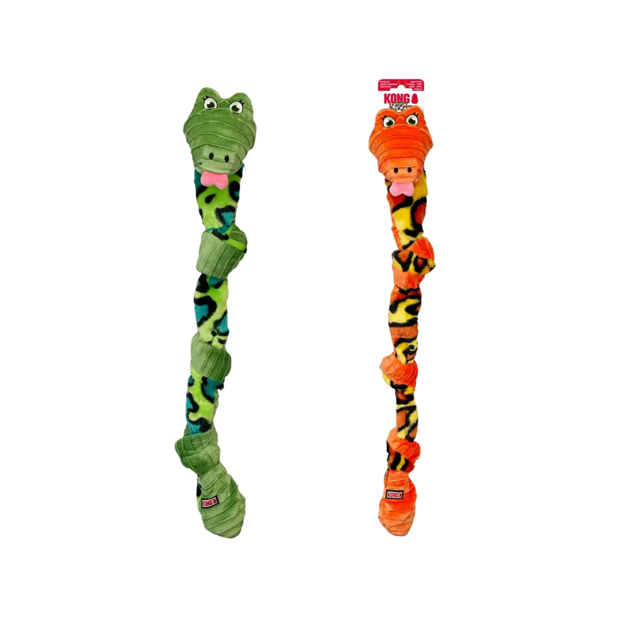 KONG Knots Snake – Sjov, slidstærk legekammerat til alle hundestørrelser
