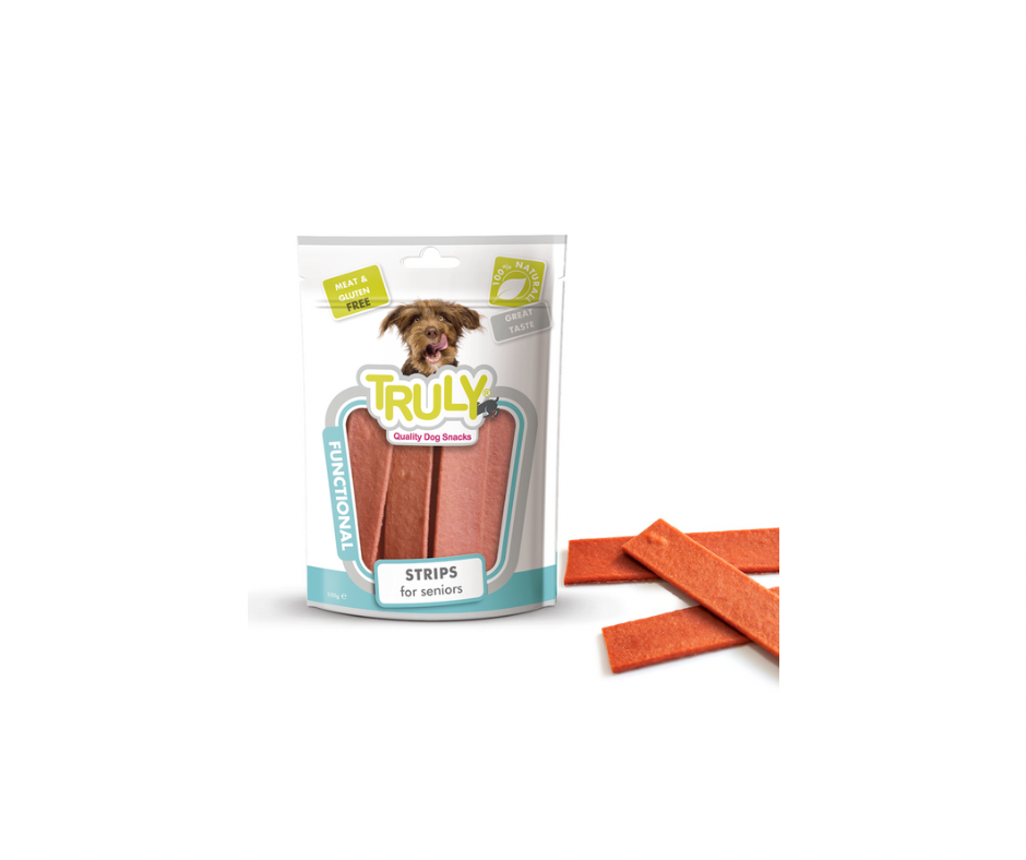 Truly Dog Strips – Bløde snacks til sensitive og ældre hunde