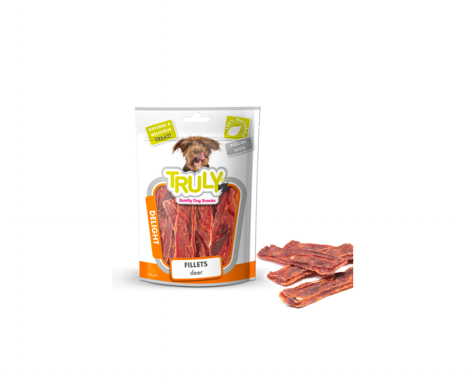 Truly Deer Filets 85g – Sprøde snacks med hjort og and