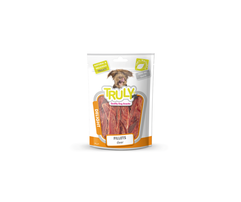 Truly Deer Filets 85g – Sprøde snacks med hjort og and