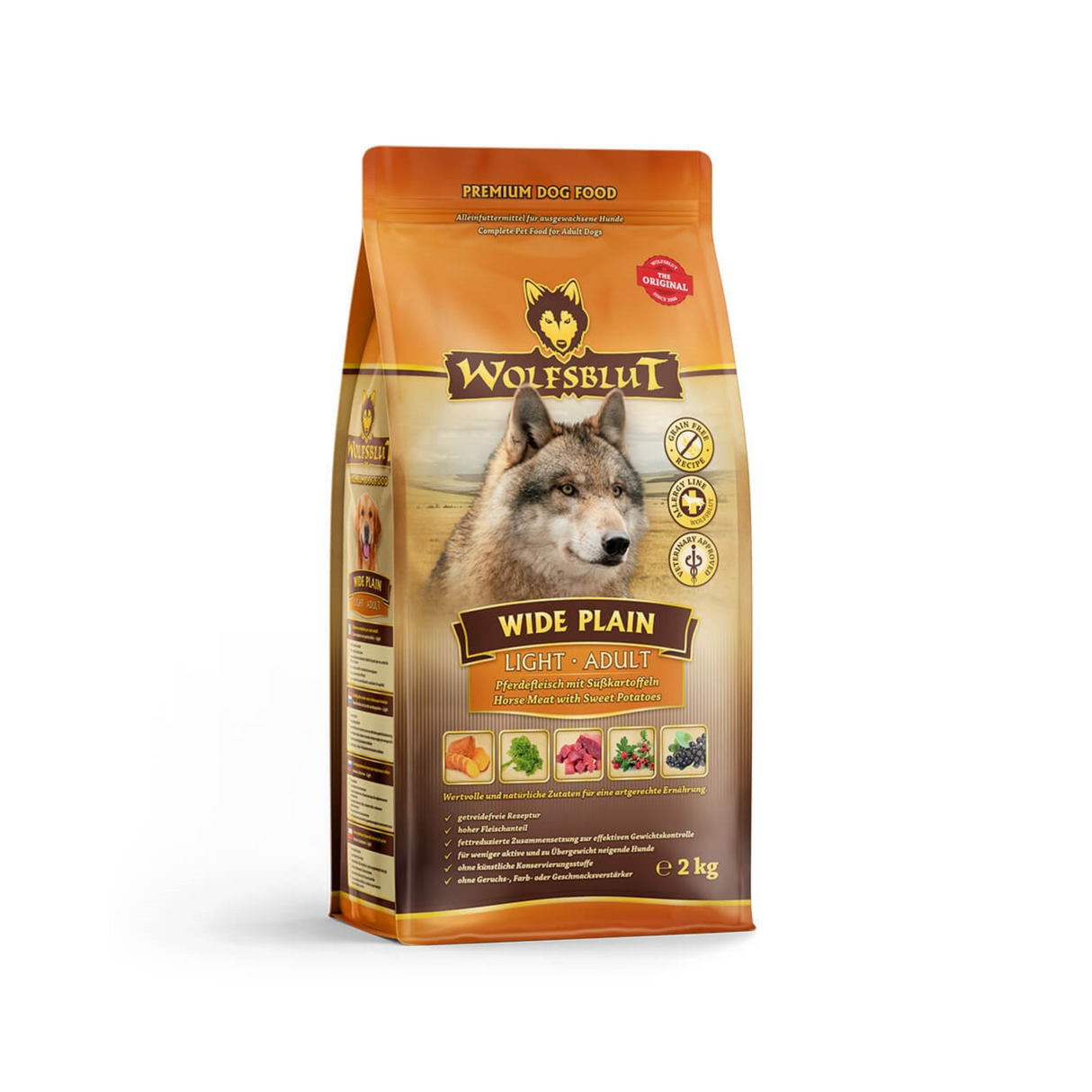 Wolfsblut Wide Plain Horse Light – kornfrit fuldfoder med hestekød og sød kartoffel