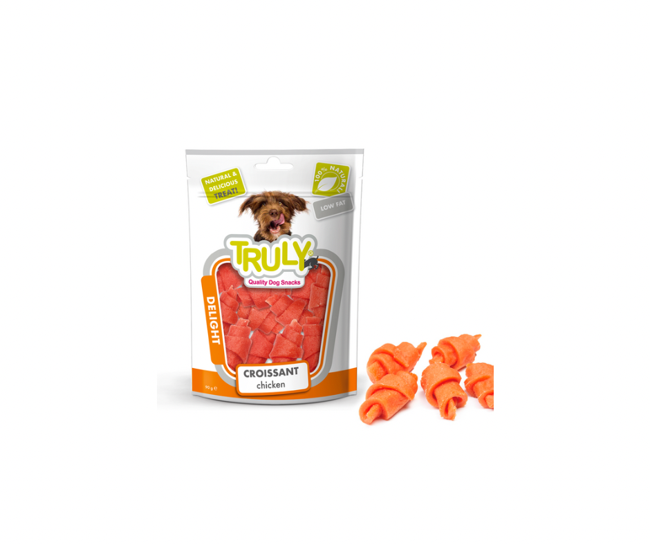 Truly Dog Chicken Croissant – Blød og lækker snack med kylling