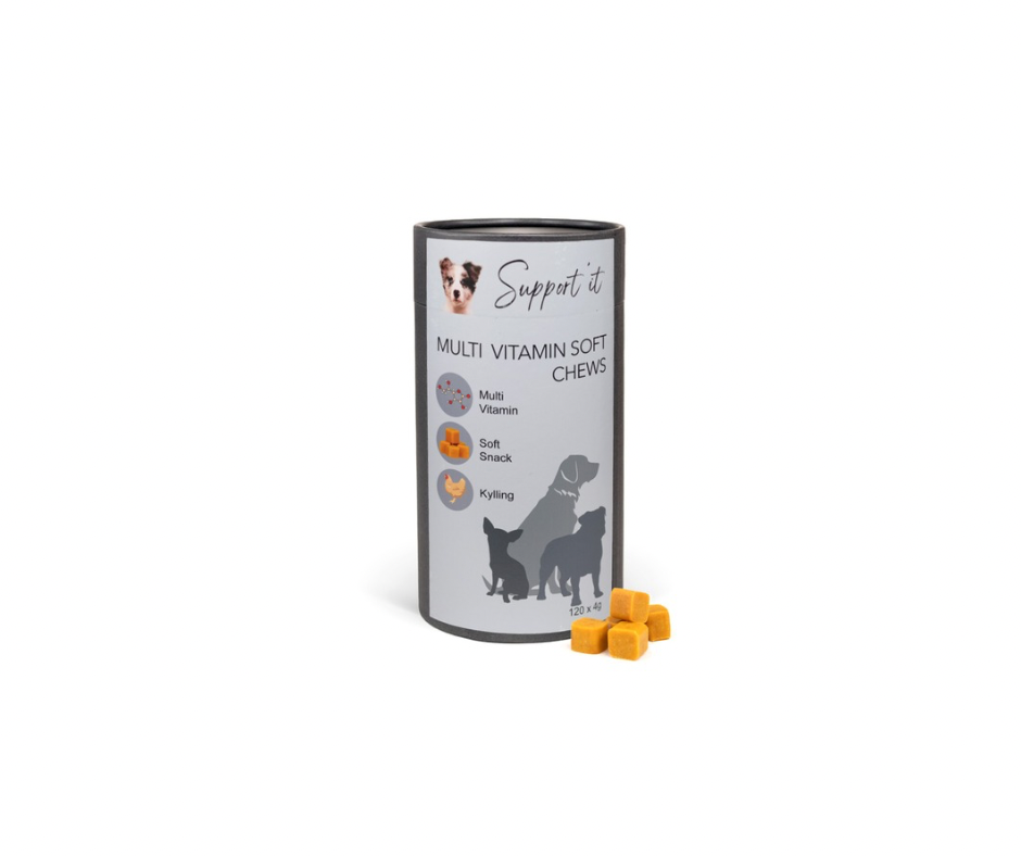 Support’it Multivitamin Soft Chews – Dagligt tilskud til din hunds sundhed (60 stk. / 120 stk.)