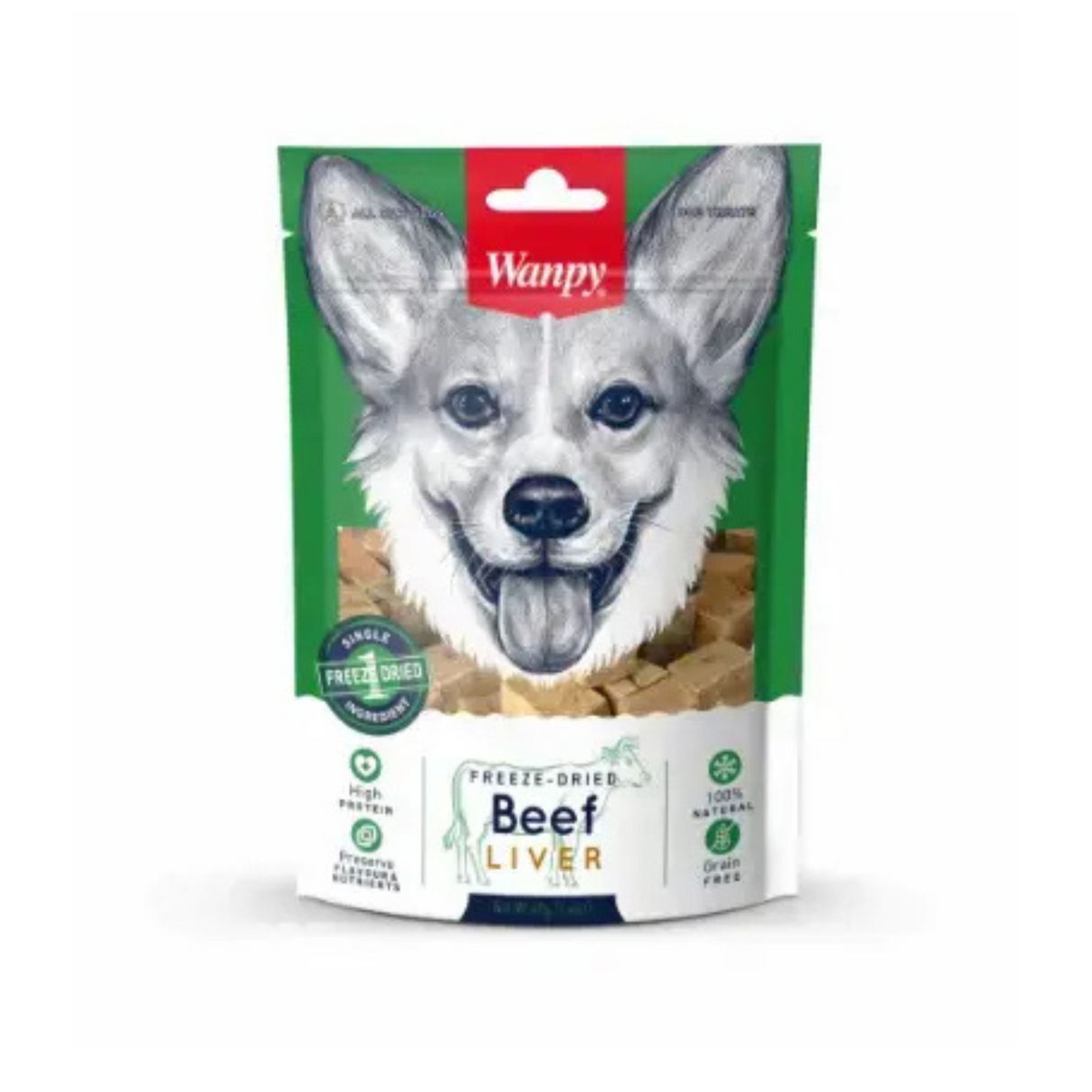 Wanpy Dog Freeze Dried – Frysetørrede godbidder af andebryst eller okselever