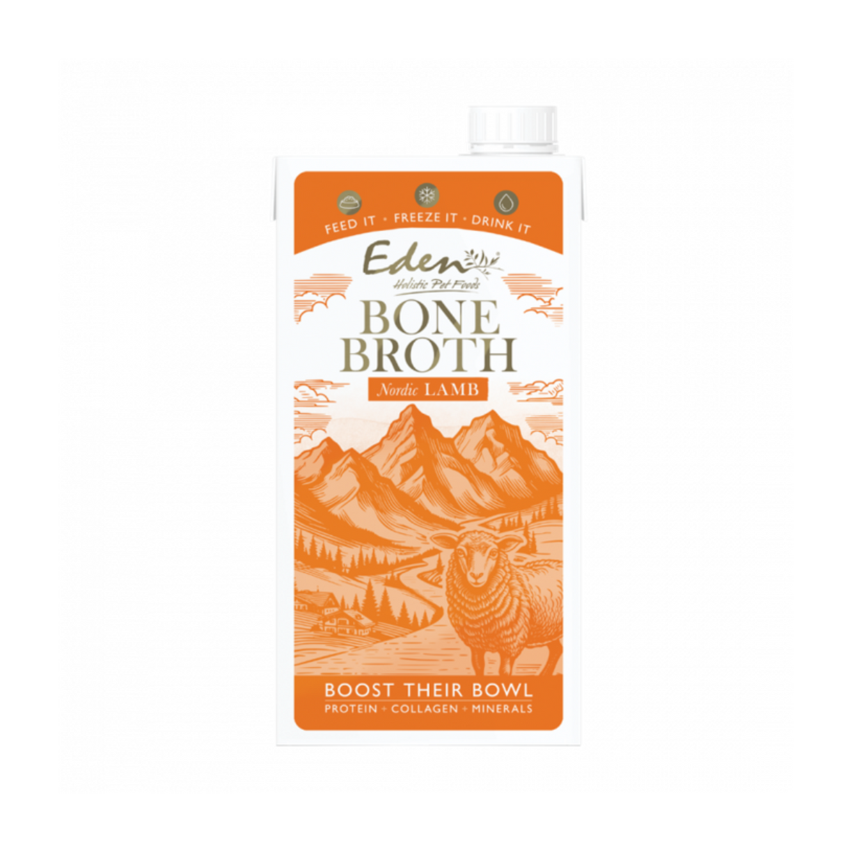 Eden Bone Broth – Naturlig knoglebouillon af Kylling eller Lam (500 ml)