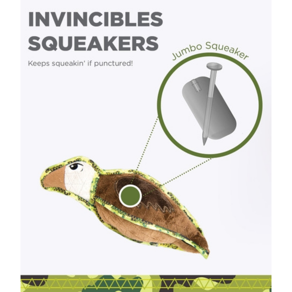 Outward Hound Xtreme Seamz Vulture – Ekstremt Holdbart Hundelegetøj (34,5 cm)