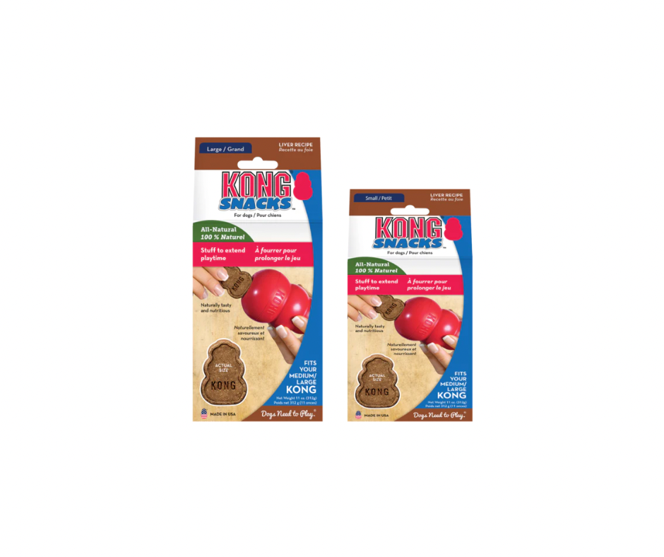 KONG Snacks Lever – Lækre, naturlige godbidder til KONG-legetøj (Passer til alle str.)