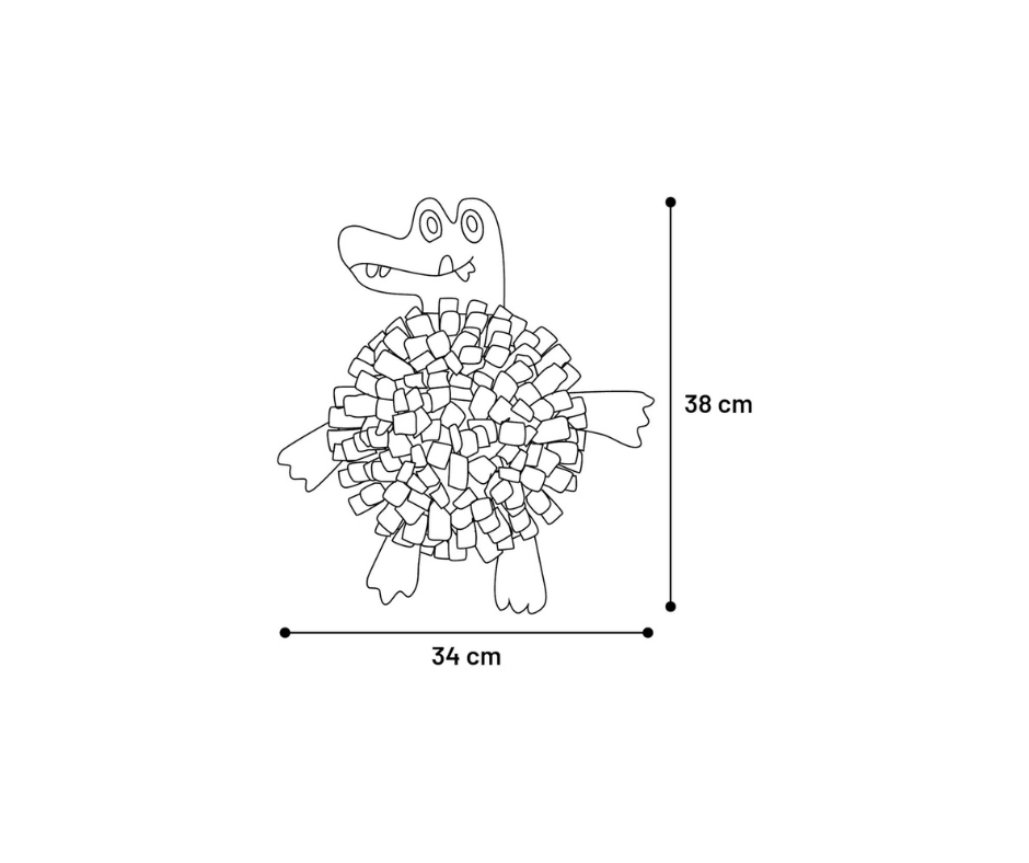 Flamingo Snusemåtte Njammi Krokodille Grøn 36x38x2,5 cm – Stimulerende aktivering for din hund