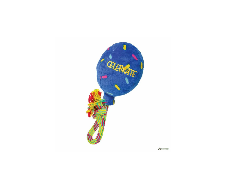KONG Occasions Birthday Balloon Blue L – Det perfekte fødselsdagslegetøj til din hund!
