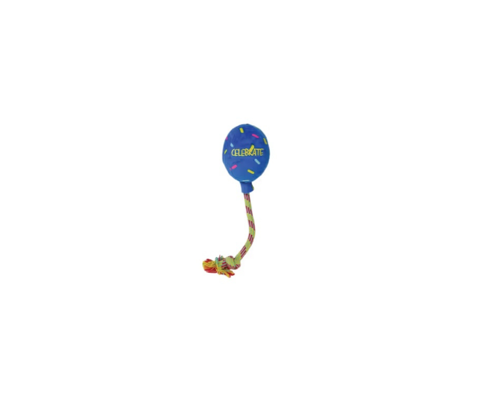 KONG Occasions Birthday Balloon Blue L – Det perfekte fødselsdagslegetøj til din hund!