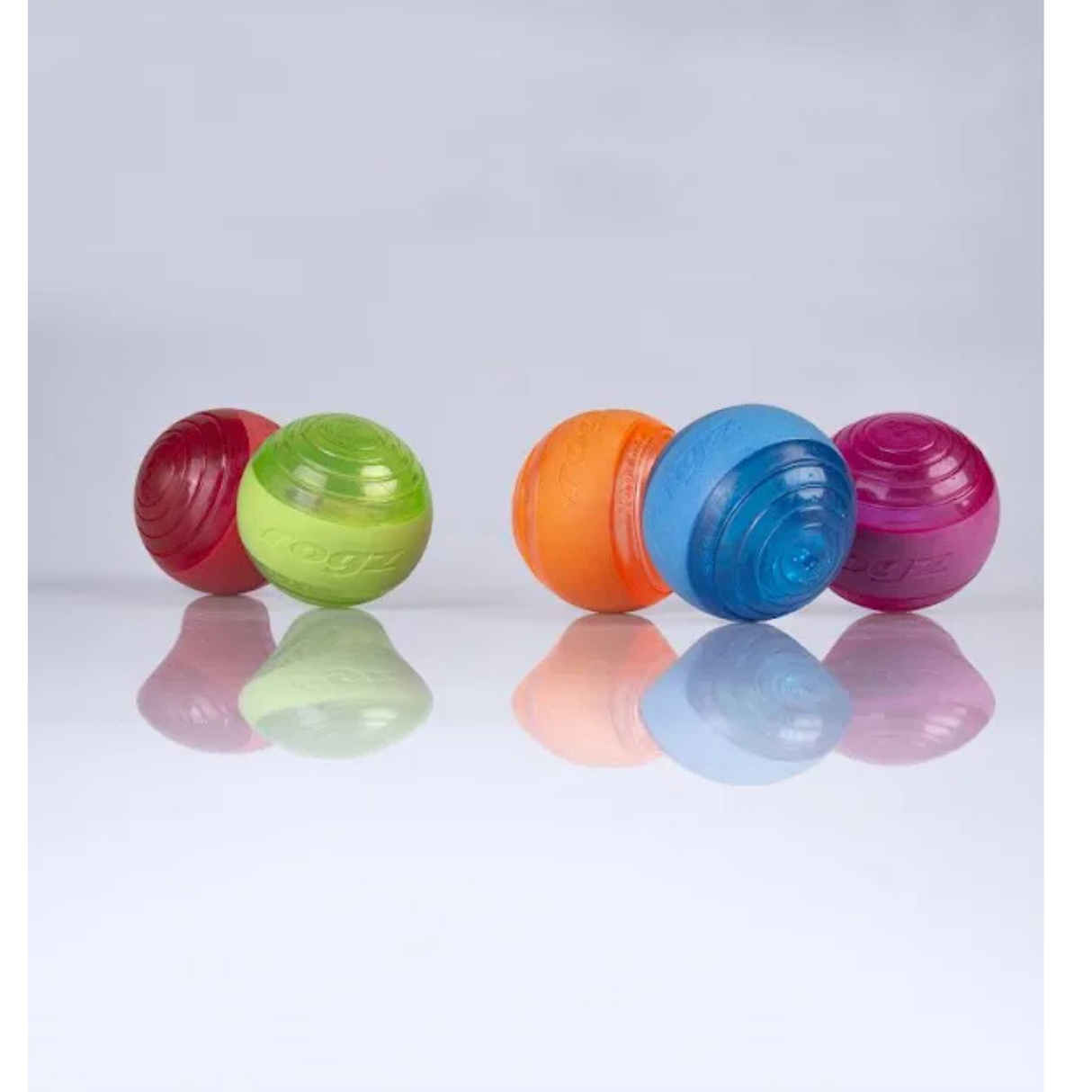 Rogz Squeekz Ball – Sjov og farverig bold med pivelyd (6,4 cm)