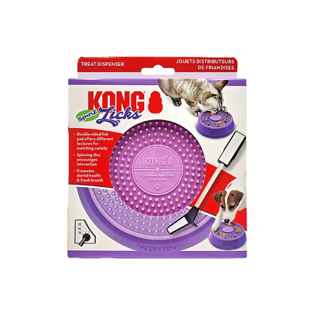 KONG Licks Spinz – Beroligende fodringsmåtte til aktivering og ro (2 varianter)