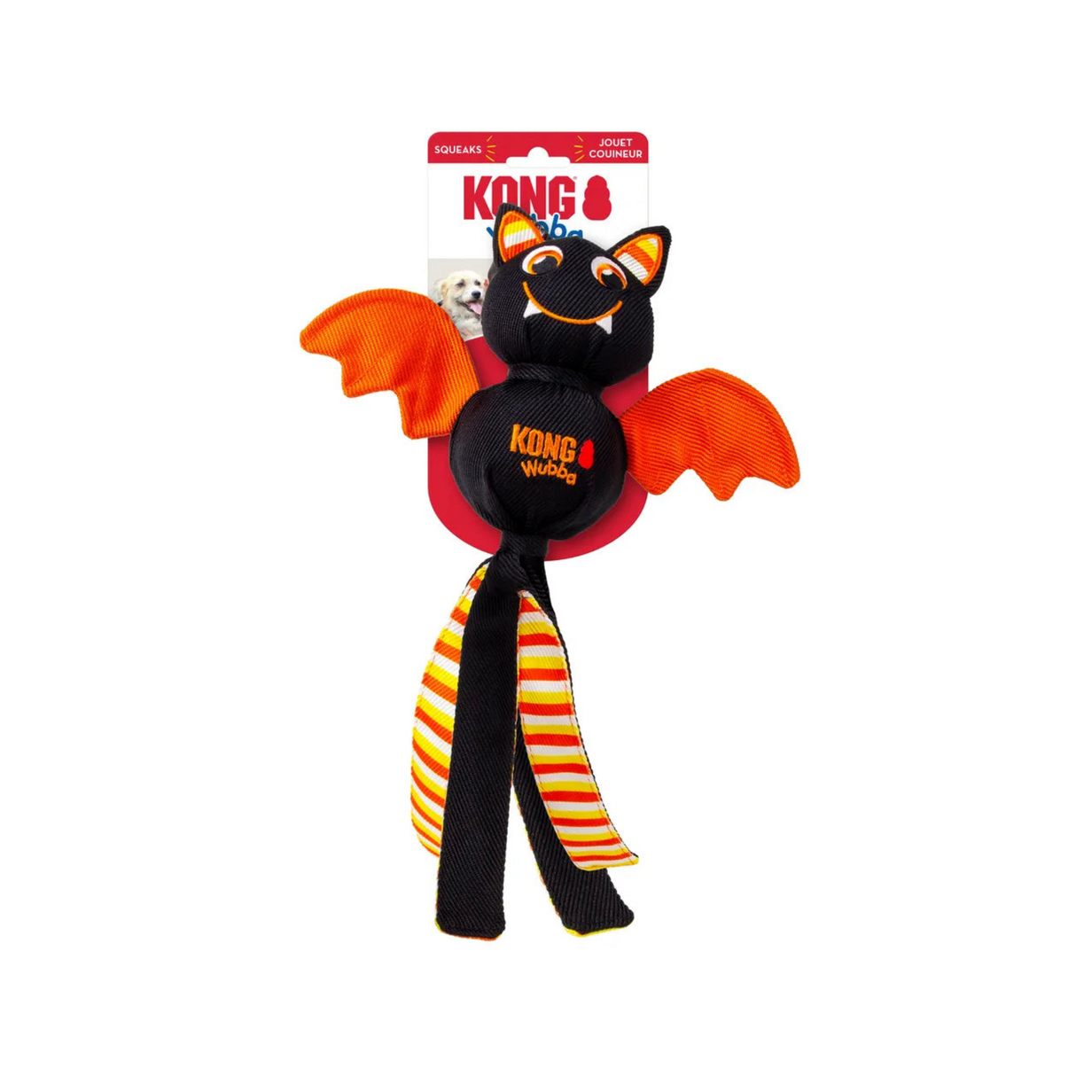 KONG Halloween Wubba Ballistic Bat – Limited Edition (L) (orange)