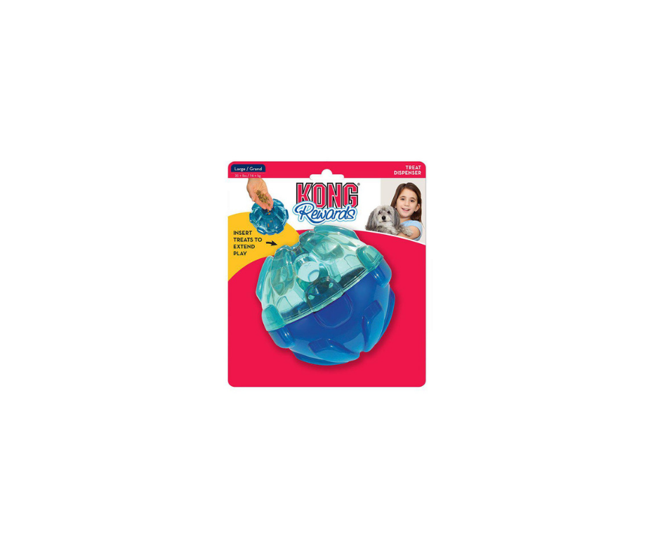 KONG Rewards Ball Large – Sjov & Holdbar Godbidsdispenser (Ø12 cm)