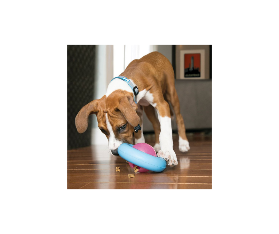 KONG Puppy Gyro – Sjov & Aktiverende Godbidsdispenser (Ø 13 cm)