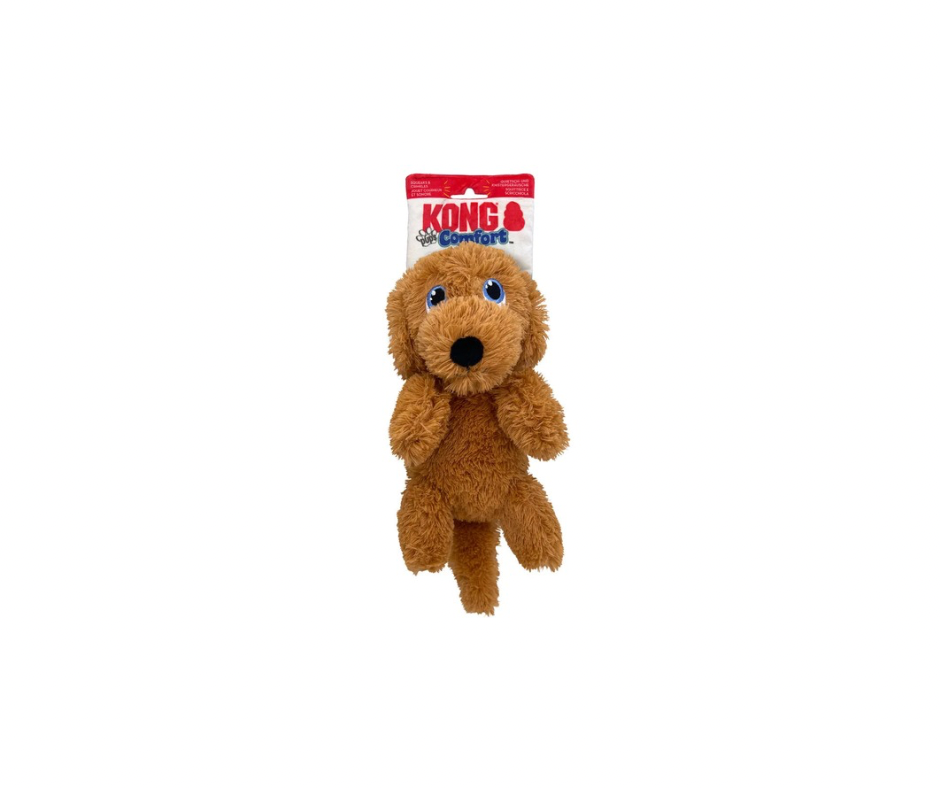 KONG Comfort Pups Goldie – Blød og hyggelig legekammerat 33x15x11,5 cm