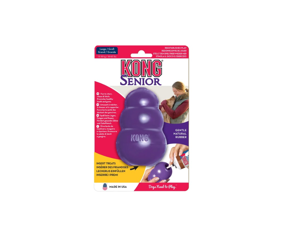 KONG Senior – Skånsomt tyggelegetøj til ældre hunde (S, M & L)