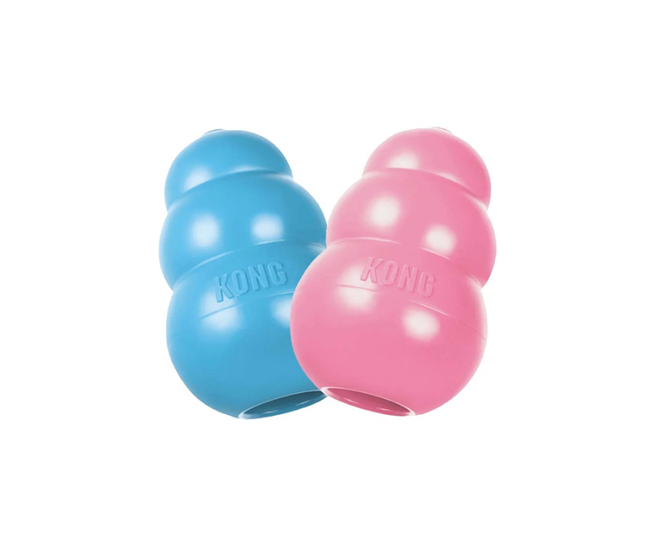 KONG Puppy – Skånsomt og Sjovt Tyggelegetøj til Hvalpe (XS, S, M & L)